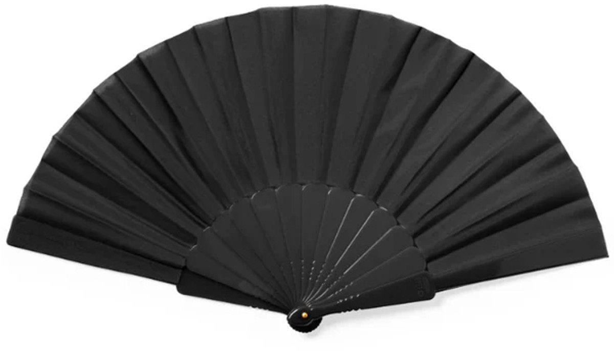 Festival Waaier - Zwart | 43 x 23 cm | Spaanse Waaier | Fashion Favorite